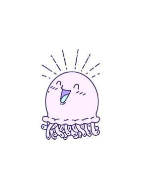 Geleneksel dövme stilinin yıldız patlaması etkisi animasyonu mutlu denizanası