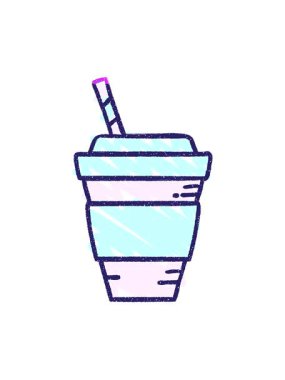 Buzlu Kahve Tebeşiri Çiziminin animasyonunu güçlendir