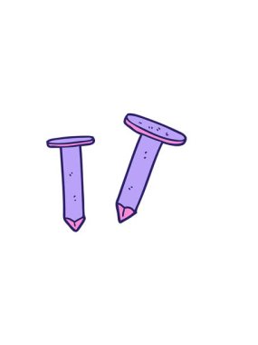 Çizgi film eski tırnaklarının yatay titreşimli animasyonu