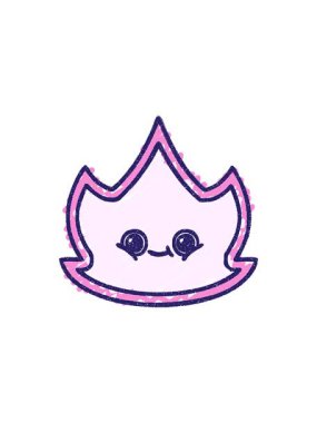 bir alevin tebeşir çiziminin radyoaktif parlayan animasyonu