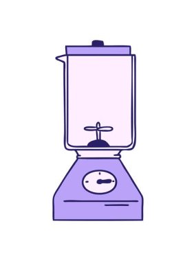 Bir yemek mikserinin karikatür karalamalarının animasyonunu bob ve duraklat