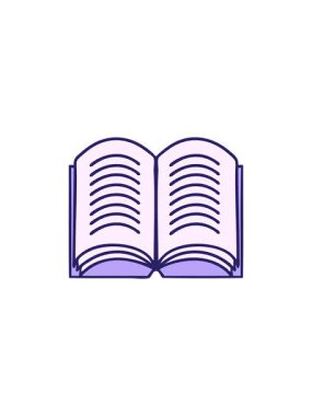 Açık bir kitabın tatlı çizgi filminin satış animasyonu