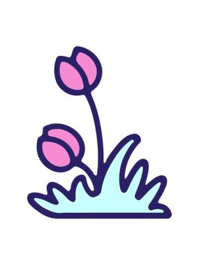 Çiçek illüstrasyonunun hareketli animasyonu