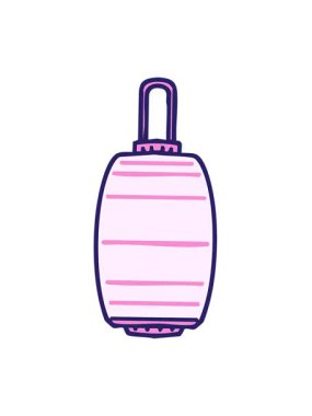 Geleneksel bir Japon kağıt fenerinin titreşimli animasyonu