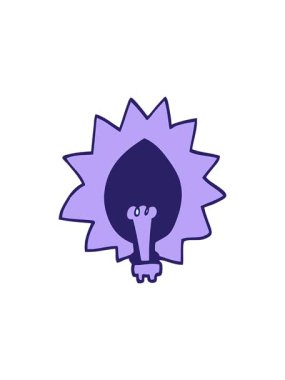 Çizgi film ampulünün dönen hareket animasyonu