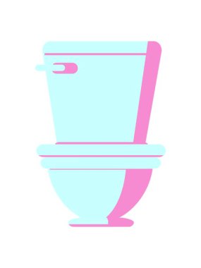 Bir tuvaletin düz renk çiziminin titreyen hareketi