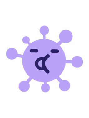 Basit konuşan virüsün titreşimli hareketli animasyonu