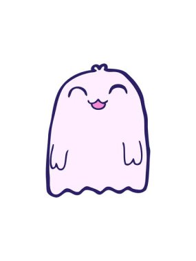 popping motion animation of a ghost