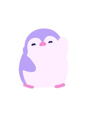 Sevimli noel pengueninin hareketli animasyonu