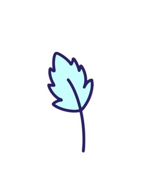 Basit yaprak karikatürünün yanıp sönen radyal çizgileri