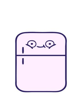 Dondurucunun sevimli çizgi filminin hareketli animasyonu