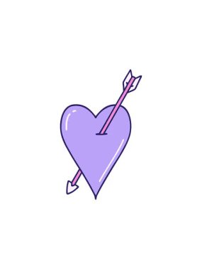 Bir okun ve kalbin ikonik dövme tarzının gösterişli satış animasyonu