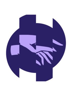 Bir elin ikonik dövme stili görüntüsü bölünmüş hareket animasyonu