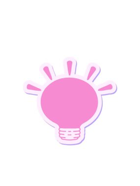 Yanıp sönen radyal çizgiler parlayan ampul çıkartmasının animasyonu