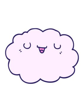 karikatür bulutunun basınçlı canlandırması