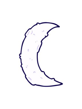 Çizgi film Ay tasarımının neon ışık efektleri