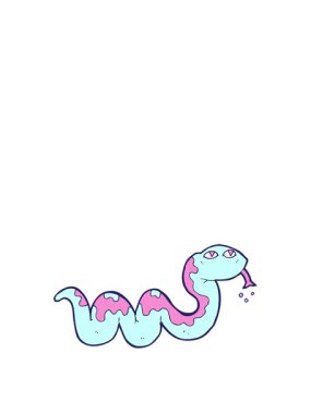 Yılan çizgi filminin zıplama hareketi