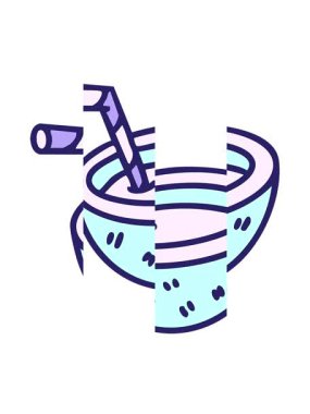 Brezilya Cocoloco Brezilya kokteyl çiziminin bölünen hareketi