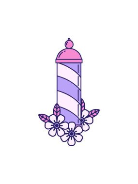 Basınç, ikonik dövme stili bir berber direğinin animasyonunu patlatıyor.