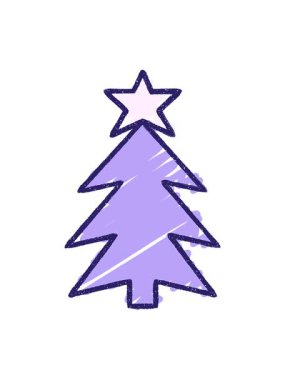 Noel Ağacı Tebeşir resminin canlandırmasını salla ve duraklat