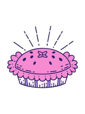 Geleneksel dövme stilinin canlandırmasının dönen hareketli animasyonu inanılmaz bir turta