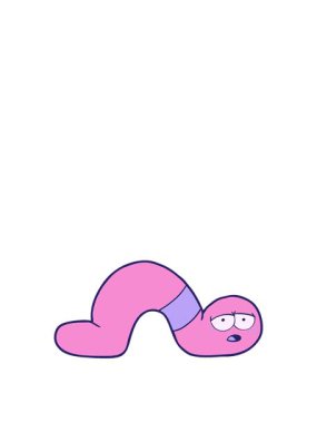 Çizgi film solucanının animasyonunu genişletiyorum.