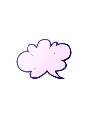 freehand çizilmiş karikatür bulutu konuşma baloncuğunun radyoaktif parlak animasyonu