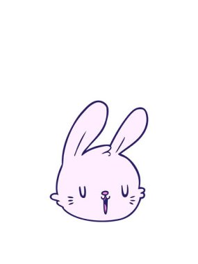 Tavşan suratının zıplama hareketi