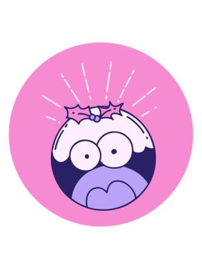 Dövme stili bir ikonun canlandırmasını salla ve duraklat Noel pudingini şok etti