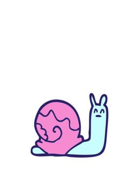 Çizgi film karalama salyangozunun animasyonunu uzatıyorum.