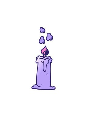 Karalama yanan mumun hareketli animasyonu