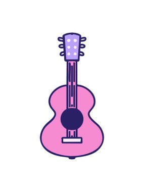 Geleneksel akustik gitarın parlak ışık efektleri