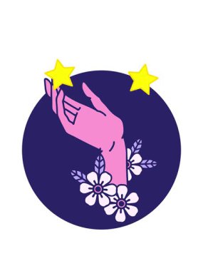 dönen yıldızlar bir el çiziminin animasyonu