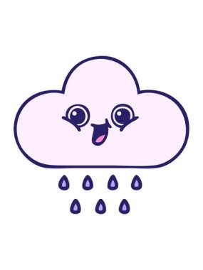 Tatlı yağmur bulutunun animasyonunu salla ve durdur