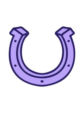 bir at nalı karikatürünün canlandırma efektini göster