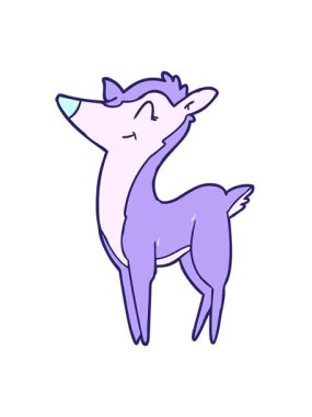 Bir geyiğin canlandırmasının hareketli canlandırması