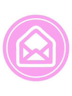 zarf harf dairesel simgesinin neon ışık efekti canlandırması