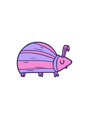 Komik çizgi film böceğinin radyoaktif parlayan animasyonu