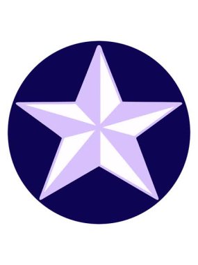 Bir yıldız simgesinin ikonik dövme tarzının neon ışık efekti canlandırması