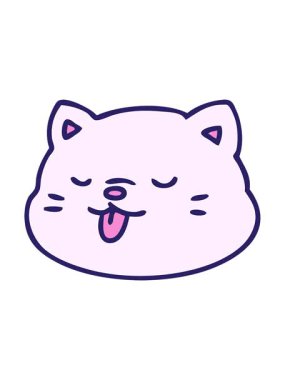 Dilini dışarı çıkaran kedi çizgi filminin animasyonunu salla ve durdur