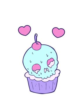 Cadılar Bayramı pastasının dönen kalp animasyonu