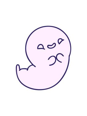 Mutlu bir cadılar bayramı hayaletinin çizgi filminin dikkat çekici animasyonu.