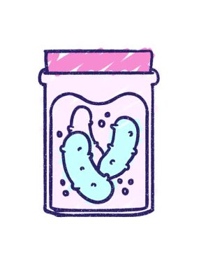 Turşu Tebeşiri Çiziminin hareketli animasyonu