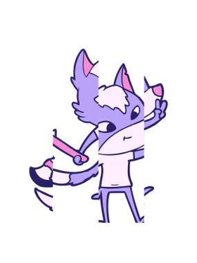 Dost canlısı kurt çizgi filminin hareketli animasyonu barış işareti veriyor