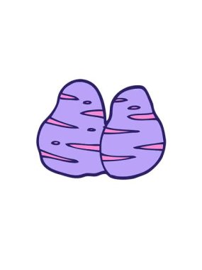 Kalk ve çizgi filmdeki patateslerin animasyonunu yap.