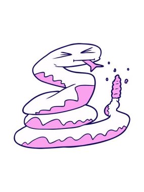 neon ışık efektleri çizgi film çıngıraklı yılanının animasyonu