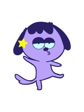 Parıldayan yıldızlar sıkılmış bir köpeğin animasyonunu etkiler