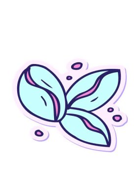 el hareketlerinin hareketli animasyonu üç kahve çekirdeğinin karalamaları.