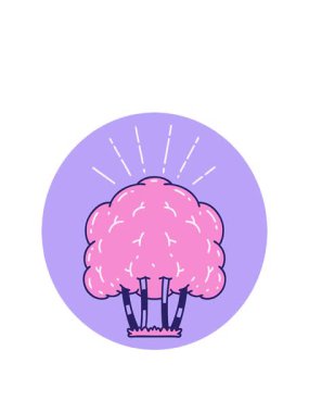 Dövme stili bir ağacın canlandırma simgesini uzatıyor