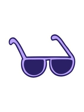 karikatür karalama güneş gözlüklerinin hareketli animasyonu